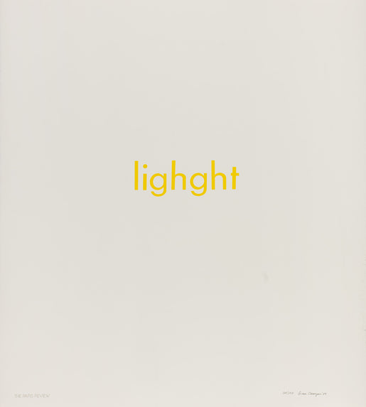 Aram Saroyan, <i>lighght</i>